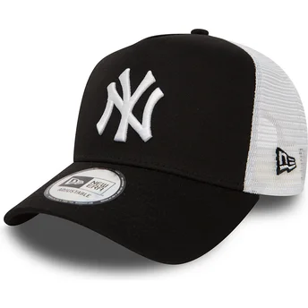 cappellino-trucker-nero-clean-a-frame-2-di-new-york-yankees-mlb-di-new-era