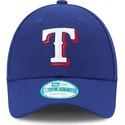 cappellino-visiera-curva-blu-regolabile-9forty-the-league-di-texas-rangers-mlb-di-new-era