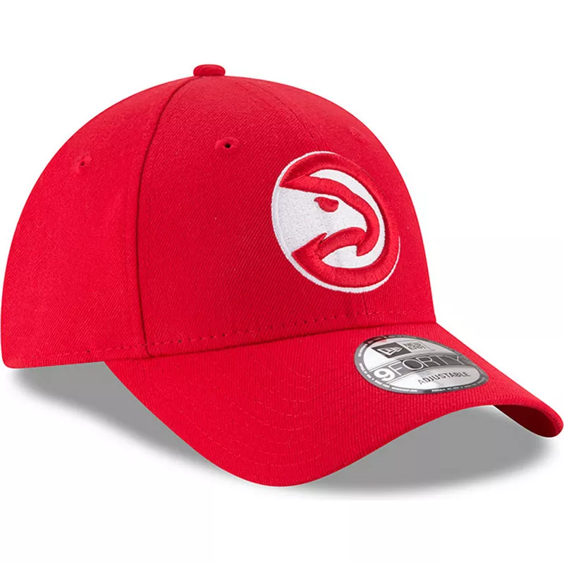 new-era-curved-brim-9forty-the-league-atlanta-hawks-nba-red-adjustable-cap