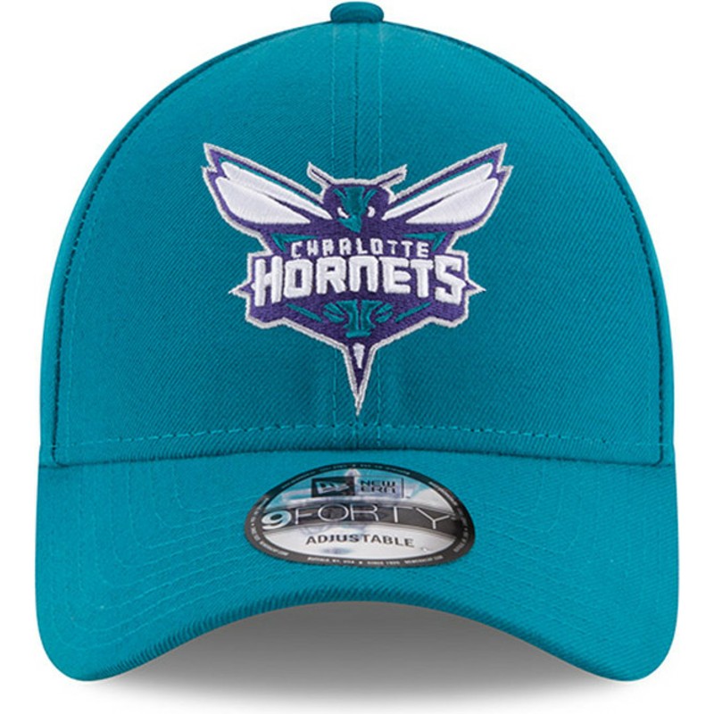 new-era-curved-brim-9forty-the-league-charlotte-hornets-nba-blue-adjustable-cap