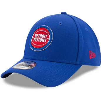 Gorra curva azul ajustable 9FORTY The League de Detroit Pistons NBA de New Era