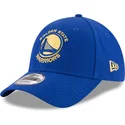 blaue-verstellbare-gebogene-kappe-9forty-the-league-der-golden-state-warriors-nba-von-new-era