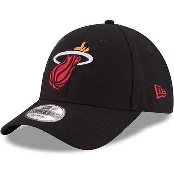 cappellino-visiera-curva-nero-regolabile-9forty-the-league-di-miami-heat-nba-di-new-era