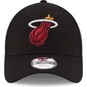 cappellino-visiera-curva-nero-regolabile-9forty-the-league-di-miami-heat-nba-di-new-era