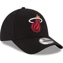 cappellino-visiera-curva-nero-regolabile-9forty-the-league-di-miami-heat-nba-di-new-era