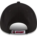 casquette-courbee-noire-ajustable-9forty-the-league-miami-heat-nba-new-era