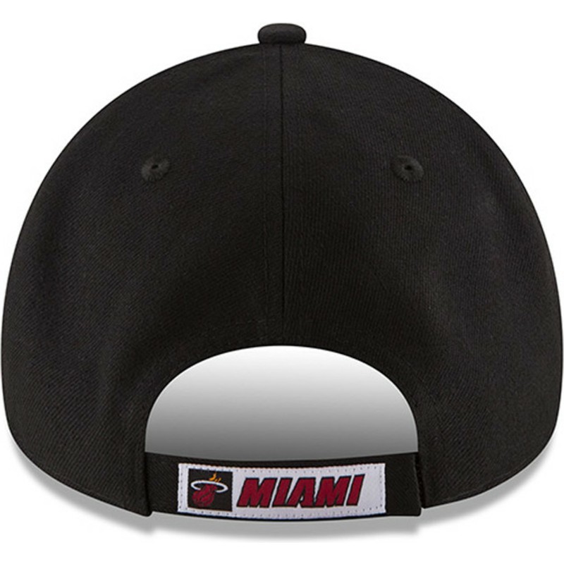 new-era-curved-brim-9forty-the-league-miami-heat-nba-black-adjustable-cap