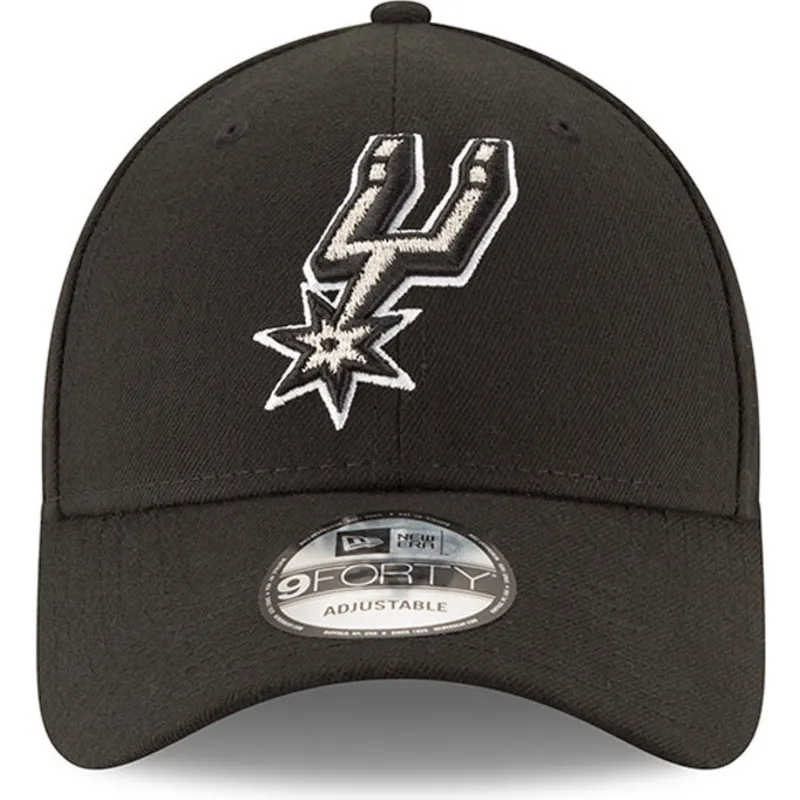 schwarze-verstellbare-curved-cap-9forty-the-league-der-san-antonio-spurs-nba-von-new-era
