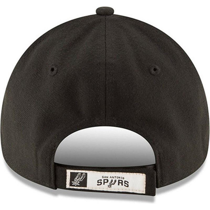 new-era-curved-brim-9forty-the-league-san-antonio-spurs-nba-black-adjustable-cap