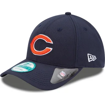 Casquette courbée bleue marine ajustable 9FORTY The League Chicago Bears NFL New Era