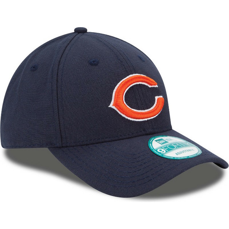 new-era-curved-brim-9forty-the-league-chicago-bears-nfl-navy-blue-adjustable-cap