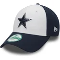 casquette-courbee-blanche-et-bleue-marine-ajustable-9forty-the-league-dallas-cowboys-nfl-new-era