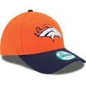 cappellino-visiera-curva-arancione-e-blu-marino-regolabile-9forty-the-league-di-denver-broncos-nfl-di-new-era