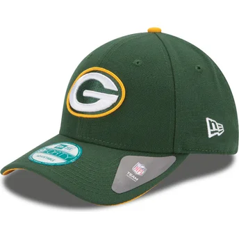 cappellino-visiera-curva-verde-regolabile-9forty-the-league-di-green-bay-packers-nfl-di-new-era