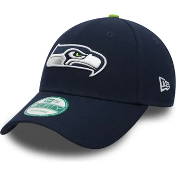 Casquette courbée bleue marine ajustable 9FORTY The League Seattle Seahawks NFL New Era