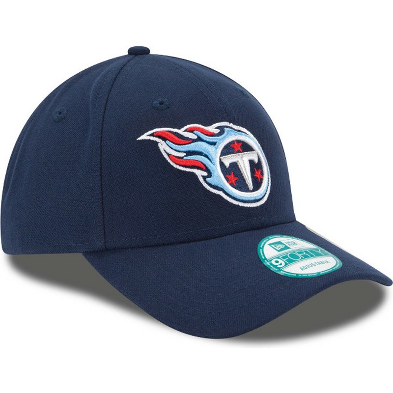new-era-curved-brim-9forty-the-league-tennessee-titans-nfl-navy-blue-adjustable-cap