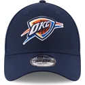 cappellino-visiera-curva-blu-marino-regolabile-9forty-the-league-di-oklahoma-city-thunder-nba-di-new-era