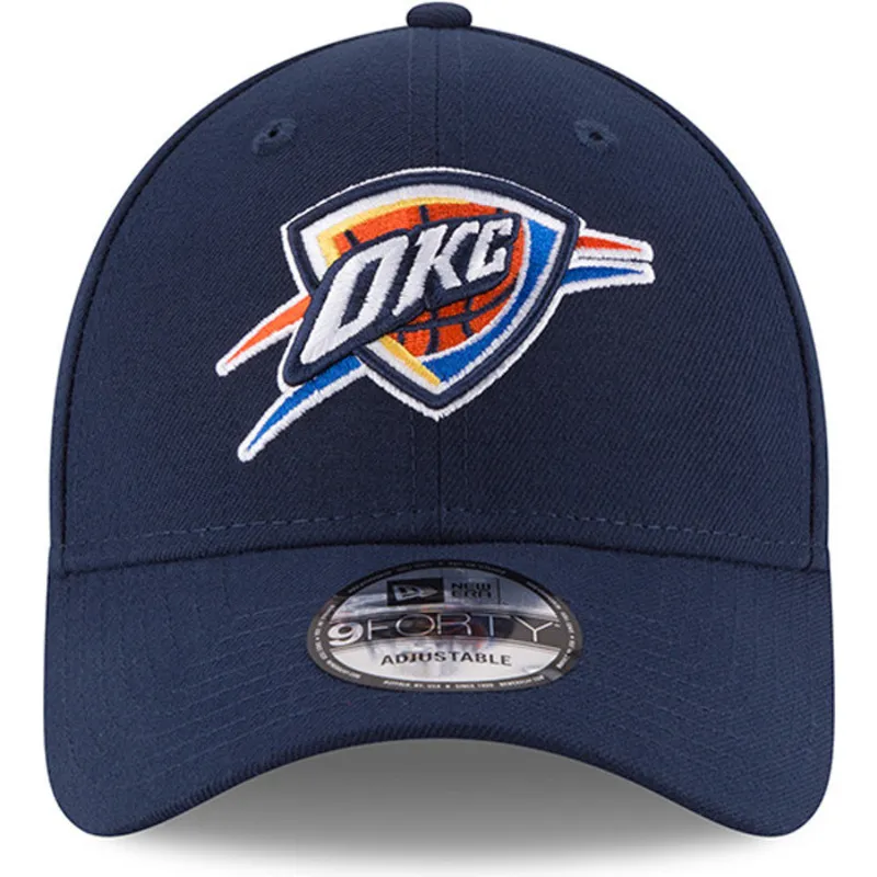 justerbar-marinebla-kurvet-kasket-9forty-the-league-fra-oklahoma-city-thunder-nba-fra-new-era