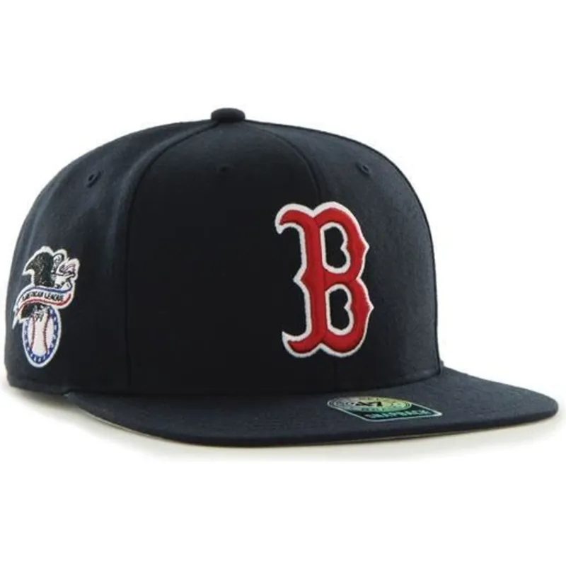 petten-plat-marineblauw-snapback-van-boston-red-sox-mlb-van-47-brand