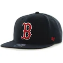 petten-plat-marineblauw-snapback-van-boston-red-sox-mlb-van-47-brand