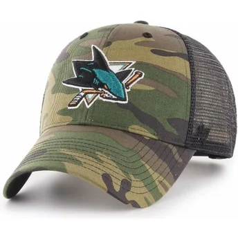 Cappellino trucker mimetico di San Jose Sharks NHL MVP Branson di 47 Brand