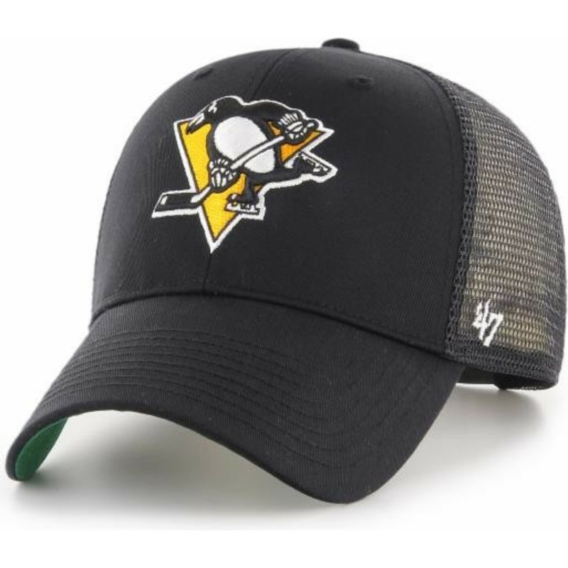 47-brand-yellow-logo-pittsburgh-penguins-nhl-mvp-branson-black-trucker-hat