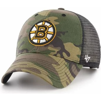 taglia unica Cappellino nero e beige 47Brand MVP Trucker Boston Bruins H-FLGSW01GWP-BK 