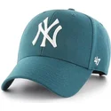 cappellino-visiera-curva-verde-pacifico-di-new-york-yankees-mlb-mvp-di-47-brand