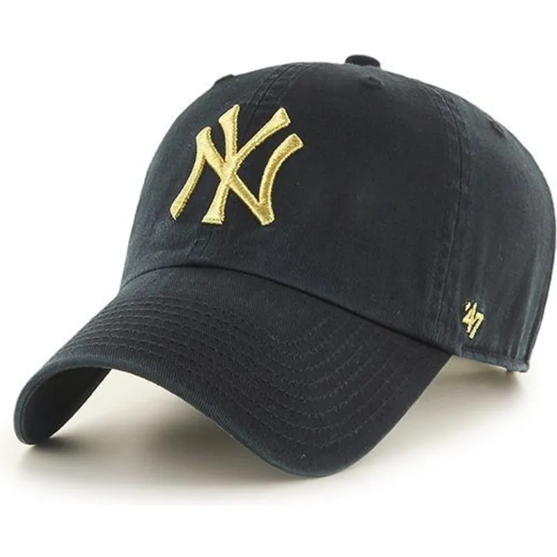 petten-gebogen-zwart-verstelbaar-oro-van-new-york-yankees-mlb-van-47-brand