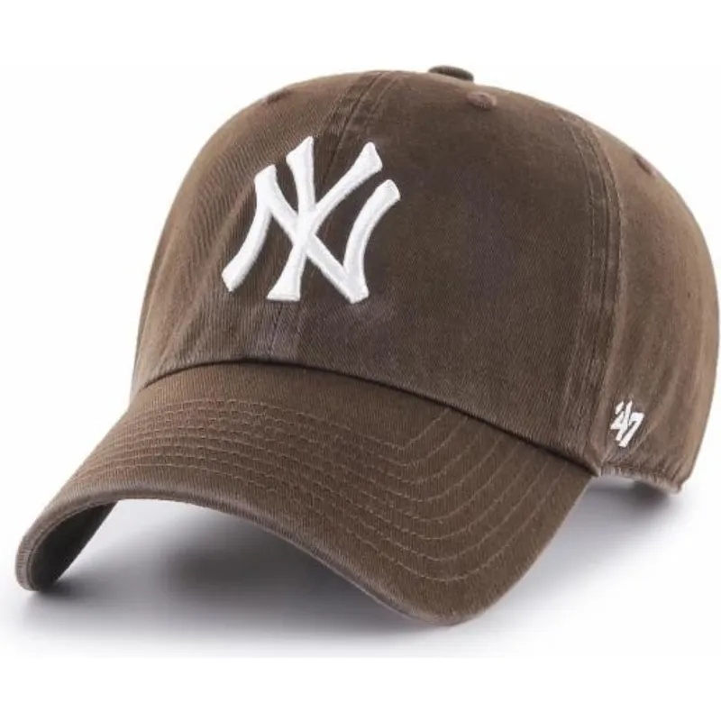 petten-gebogen-bruin-verstelbaar-van-new-york-yankees-mlb-van-47-brand