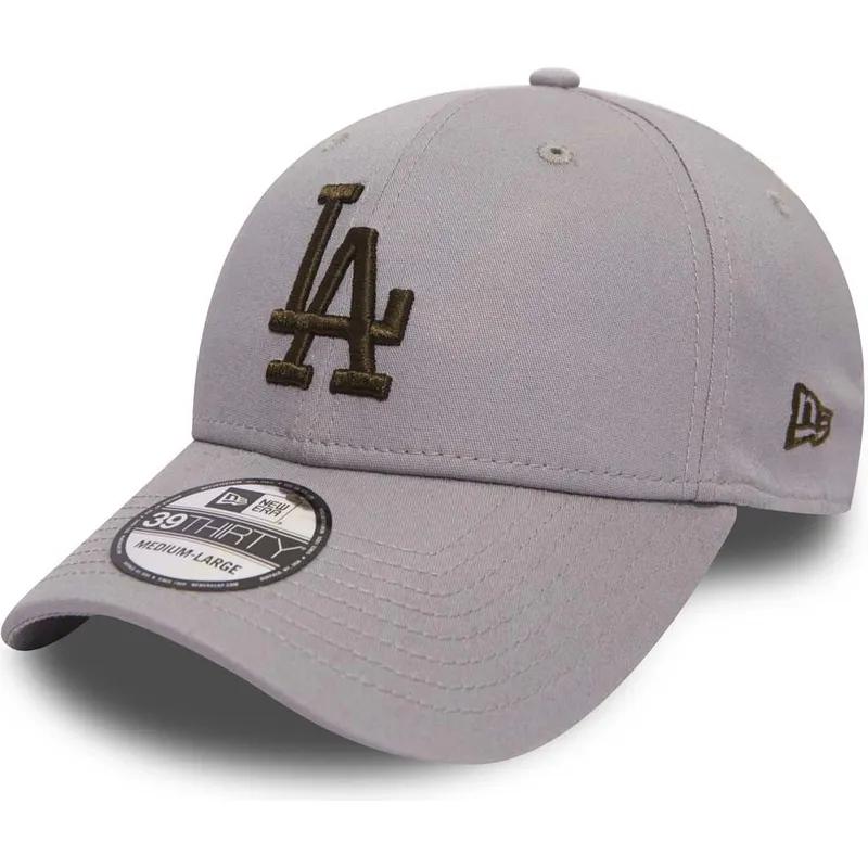 petten-gebogen-grijs-fitted-oro-39thirty-essential-van-los-angeles-dodgers-mlb-van-new-era
