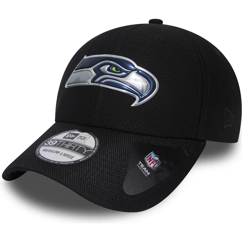 petten-gebogen-zwart-fitted-39thirty-black-coll-van-seattle-seahawks-nfl-van-new-era