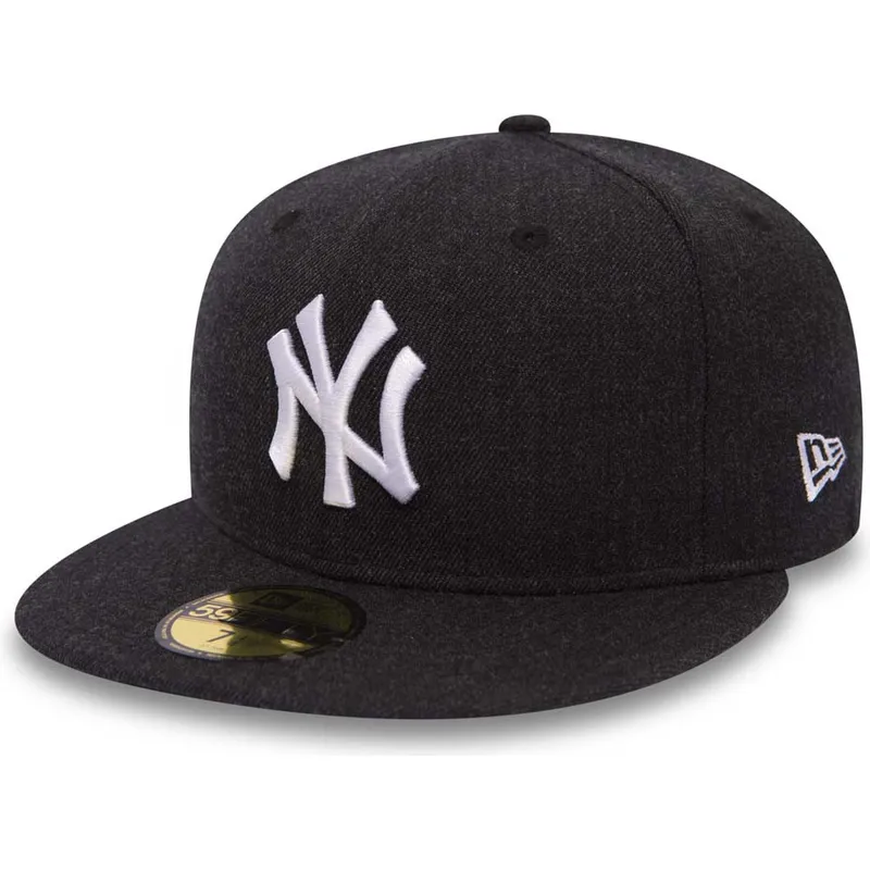 petten-plat-zwart-fitted-59fifty-seasonal-heather-van-new-york-yankees-mlb-van-new-era