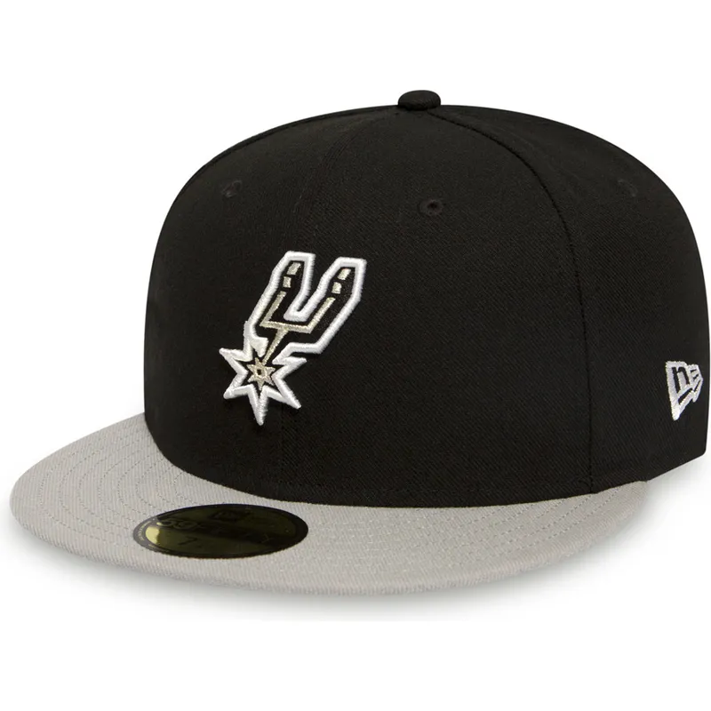 petten-plat-zwart-fitted-59fifty-van-san-antonio-spurs-nba-van-new-era