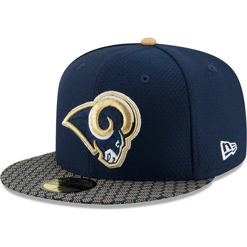 petten-plat-blauw-fitted-59fifty-sideline-van-los-angeles-rams-nfl-van-new-era