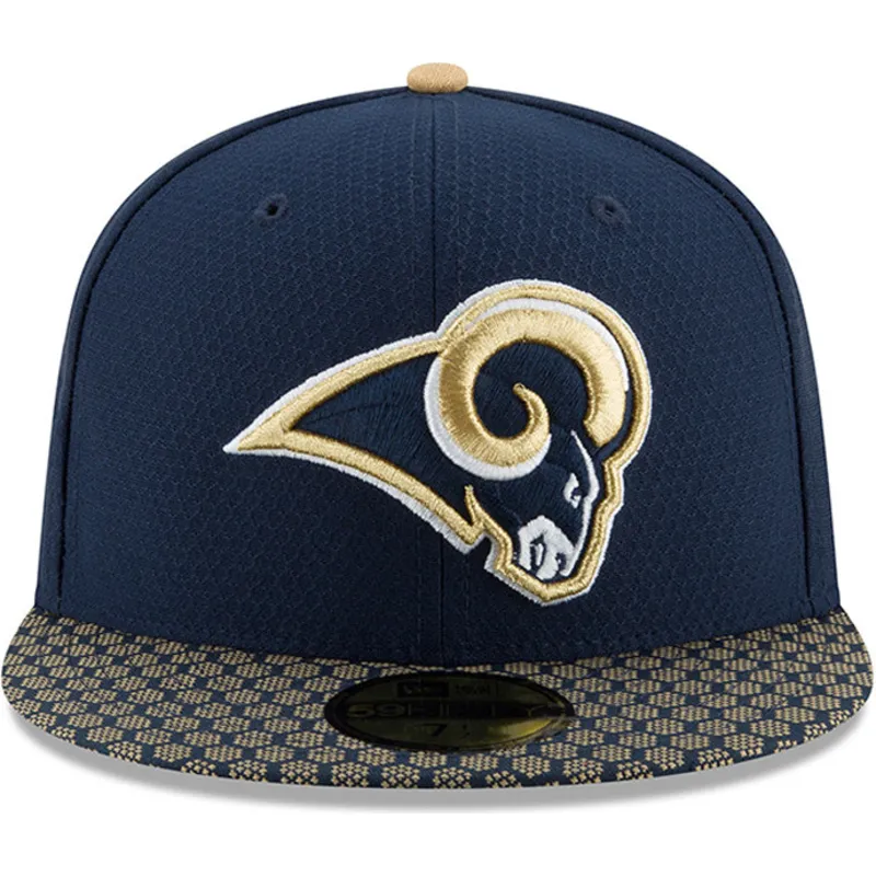 petten-plat-blauw-fitted-59fifty-sideline-van-los-angeles-rams-nfl-van-new-era