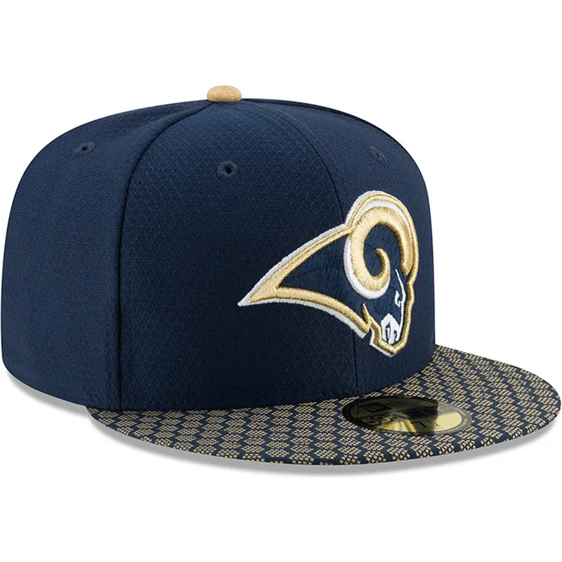 petten-plat-blauw-fitted-59fifty-sideline-van-los-angeles-rams-nfl-van-new-era