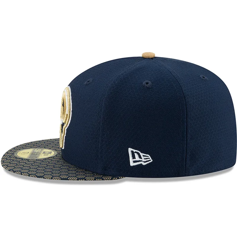 petten-plat-blauw-fitted-59fifty-sideline-van-los-angeles-rams-nfl-van-new-era