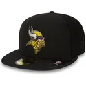 petten-plat-zwart-aangepast-59fifty-black-coll-van-minnesota-vikings-nfl-van-new-era