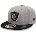 petten-plat-grijs-fitted-59fifty-reflective-heather-van-las-vegas-raiders-nfl-van-new-era