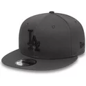 new-era-flat-brim-black-logo-9fifty-league-essential-los-angeles-dodgers-mlb-stone-snapback-cap