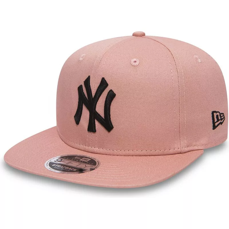 Gorra plana rosa ajustable con logo negro 9FIFTY True Originators de New  York Yankees MLB de New Era