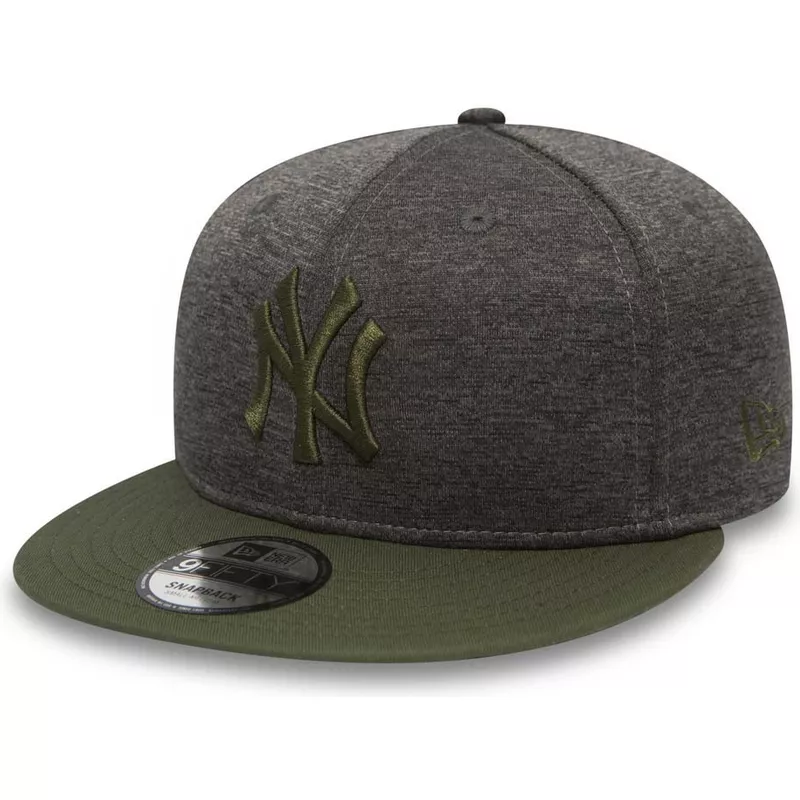 New Era Flat Brim Brown Logo 59FIFTY Camp New York Yankees MLB Grey and  Green Fitted Cap