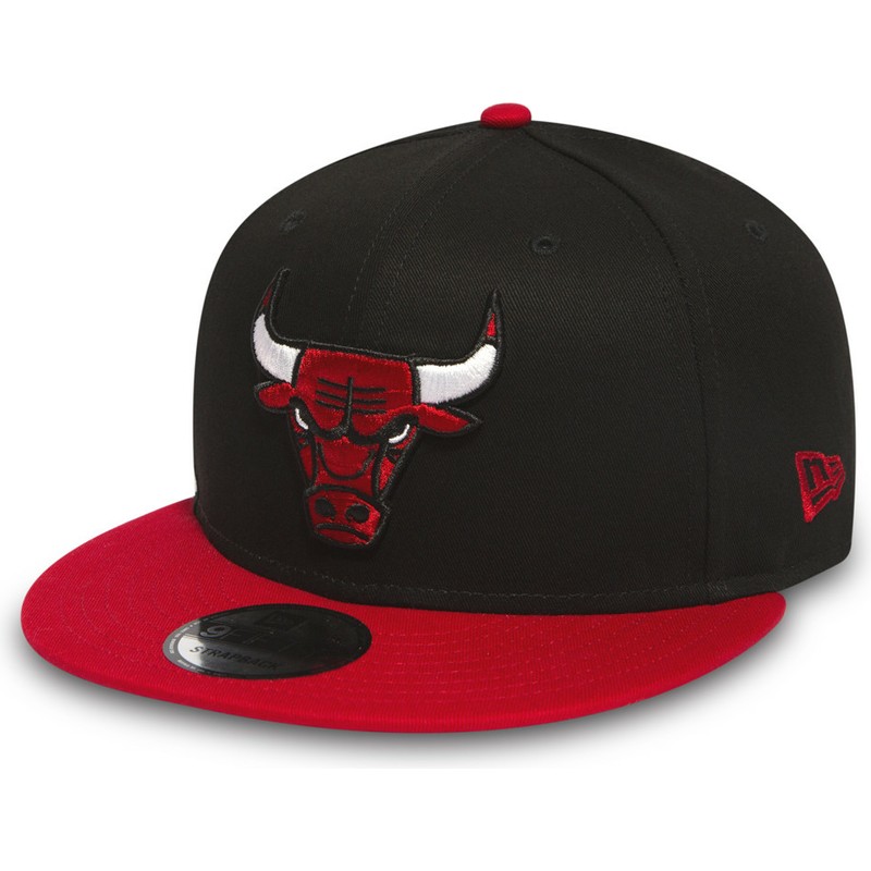 new-era-flat-brim-9fifty-chicago-bulls-nba-black-and-red-snapback-cap