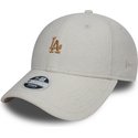new-era-curved-brim-bronze-logo-9forty-melton-los-angeles-dodgers-mlb-white-adjustable-cap