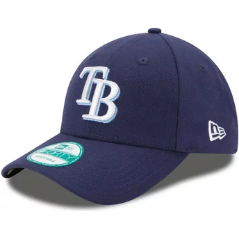 Gorra curva azul marino ajustable 9FORTY The League de Tampa Bay Rays MLB de New Era