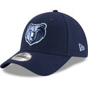 new-era-curved-brim-embroidered-logo9forty-the-league-memphis-grizzlies-nba-blue-adjustable-cap