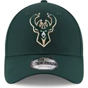 cappellino-visiera-curva-verde-regolabile-9forty-the-league-di-milwaukee-bucks-nba-di-new-era