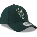 cappellino-visiera-curva-verde-regolabile-9forty-the-league-di-milwaukee-bucks-nba-di-new-era