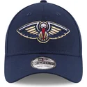 cappellino-visiera-curva-blu-marino-regolabile-9forty-the-league-di-new-orleans-pelicans-nba-di-new-era